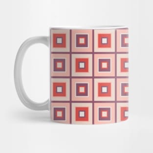 Re ad violet checkered pattern Mug